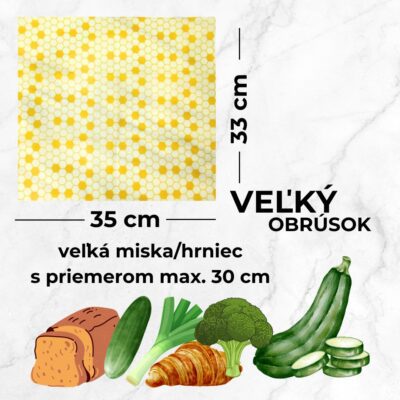 Veľké voskové obrúsky Freshy - na zeleninu aj na pečivo